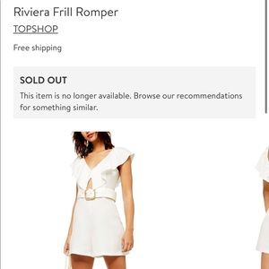 Ivory linen TOPSHOP riviera frill omper